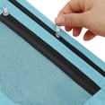 thumbnail image 5 of Unique Bargains Smooth Zipper Clear Mesh Double Layer Pencil Case for 3 Ring Binder Sky Blue, 5 of 7