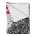 thumbnail image 2 of Paris Soft Flannel Fleece Throw Blanket, Romantic Monochrome Photo of Eiffel Tower Pink Benches and a Kiss Mark, Cozy Plush for Indoor and Outdoor Use, 60" x 80", Black White Hot Pink, by Ambesonne, 2 of 5
