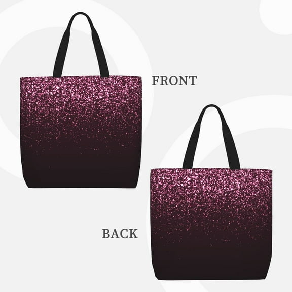 Horeoi Pink Glitter Sparkles A for ​Reinforced Shoulder Tote Bag Scratch-Proof Design Spacious Organizer Crossbody Carry Daily Commute Must-Have