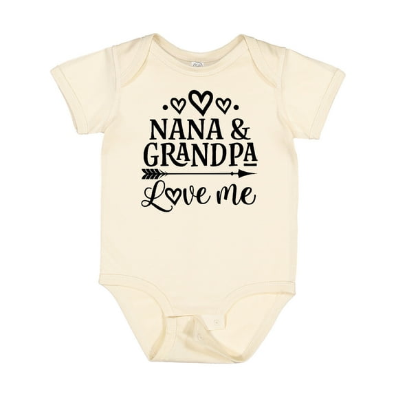 Inktastic Nana and Grandpa Love Me Girls Baby Bodysuit