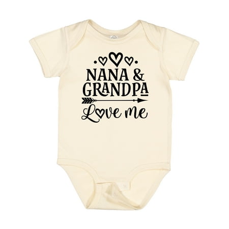 

Inktastic Nana and Grandpa Love Me Gift Baby Girl Bodysuit
