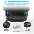 thumbnail image 5 of Alden Design Faux Leather Swivel Office Chair with Ergonomic High Back for Home Office, Black, 5 of 11