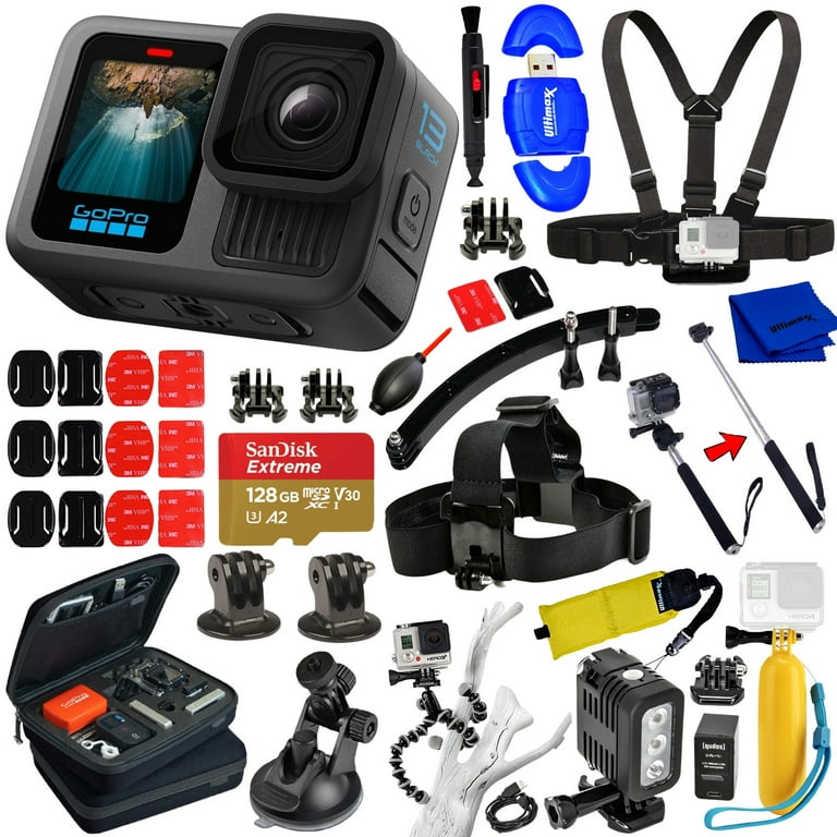 GoPro HERO13 Black + SanDisk 128GB, Underwater LED Light, 8 