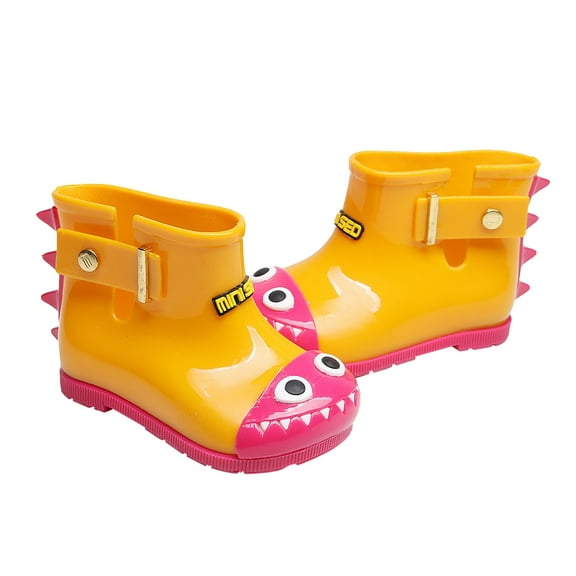 NOKIO Kids' Waterproof Outdoor Shoes, Girls' Waterproof Ankle Boots, Boys' Slip-On Rain Boots, Girls' Waterproof Duck Boots Children Kids Baby Dinosaur Rain Boots Booties Casual Shoes