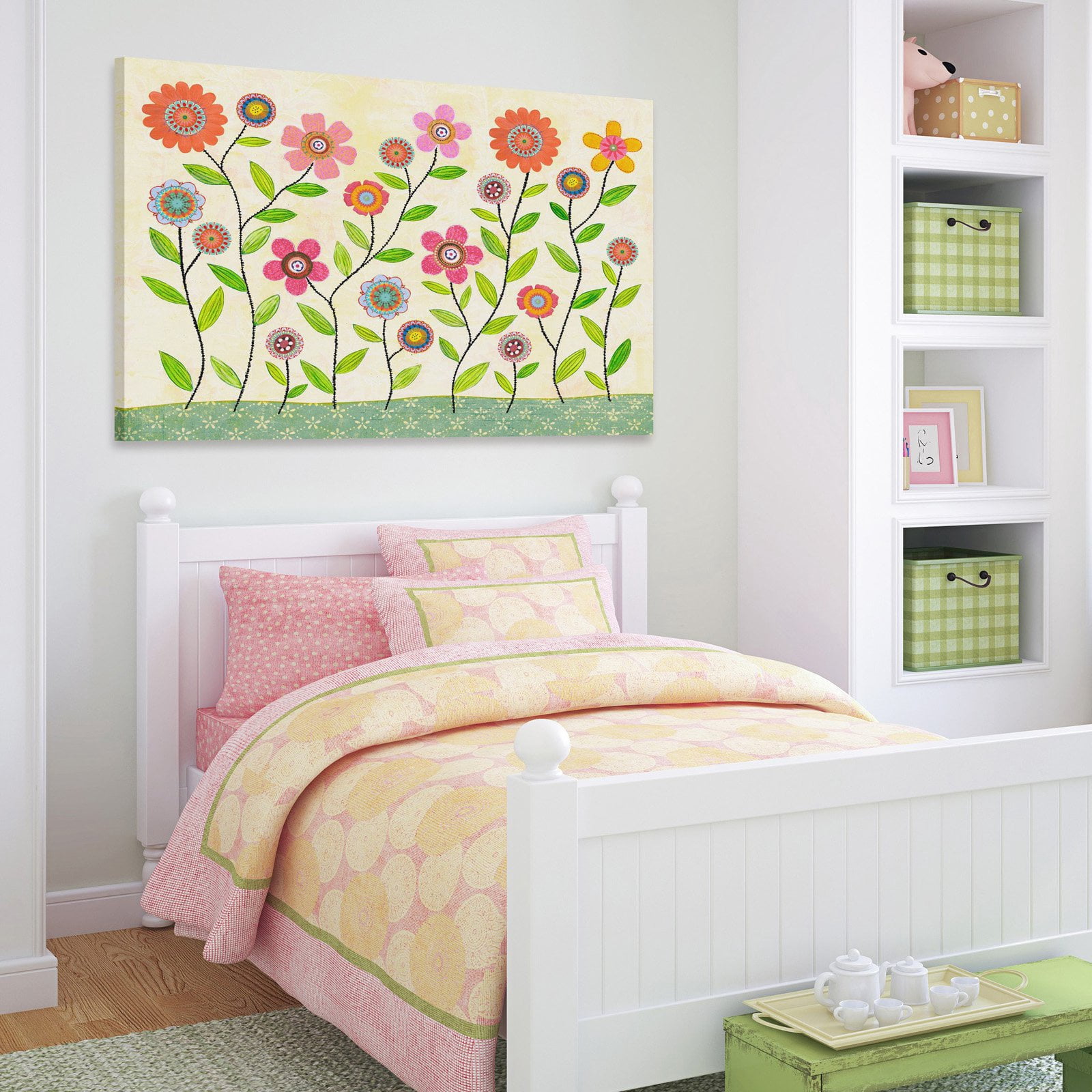 Marmont Hill "Summer Blooms" by Sascalia Painting Print on Wrapped Canvas