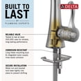 thumbnail image 4 of Delta Albion Brushed Gold Bathroom Faucet 1 Hole, Single Hole Bathroom Sink Faucet for Vanity, Metal Push-Pop Drain Assembly, Champagne Bronze, 4 of 8