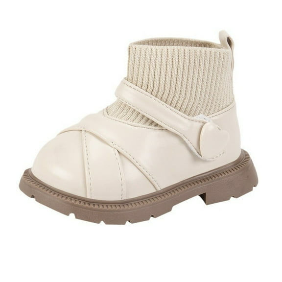 Otqutp 0-4 Years Girls and Boys Children's Casual Shoes Soft Sole Breathable Sports Short Boots Winter Snow Boots Anti-Slip Outdoor Shoes for School(White,3-6 Months)