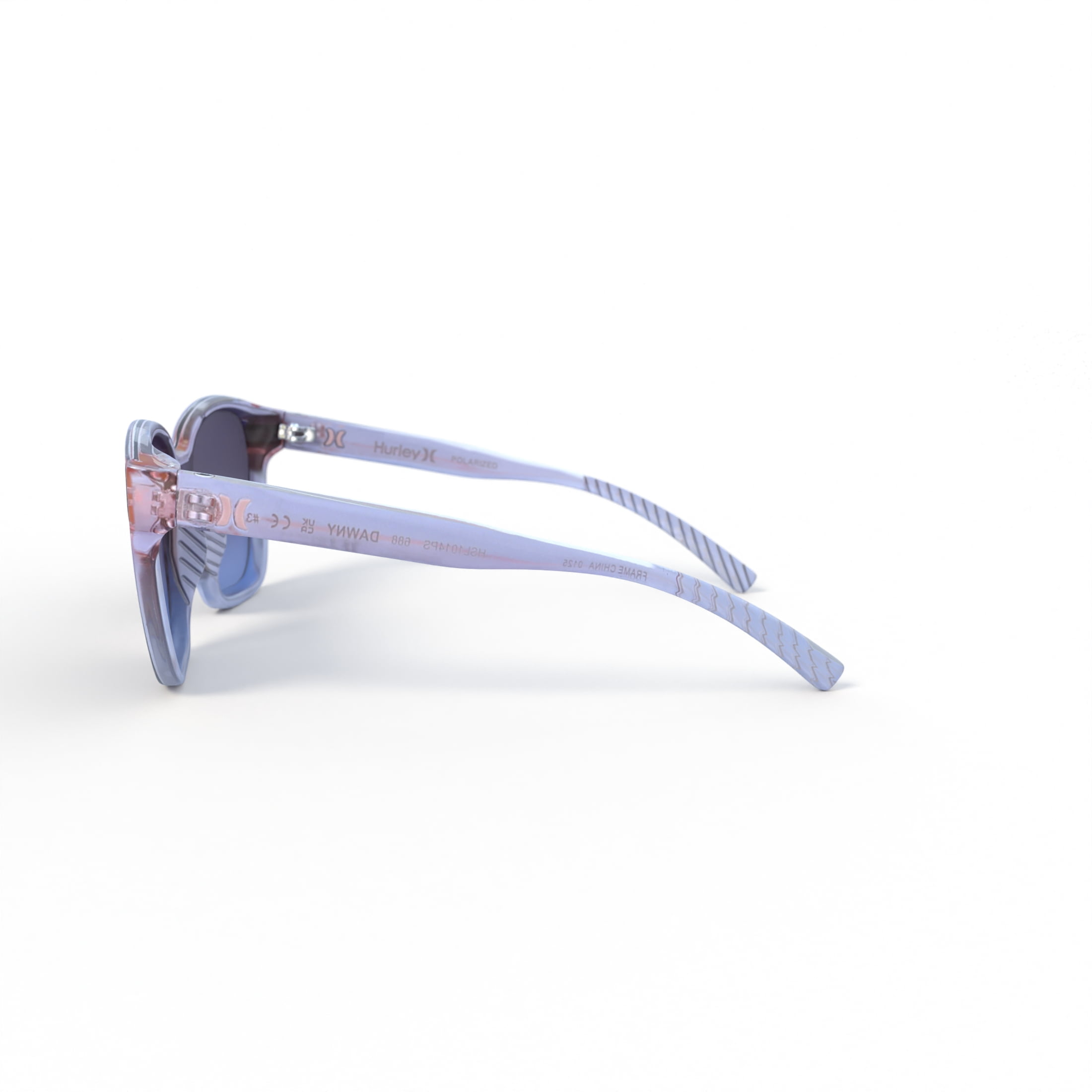 Hurley Dawny - HSL1014PS_688, shield sunglass, blush ombre frame & rosey brown gradient polarized lens + ar coating