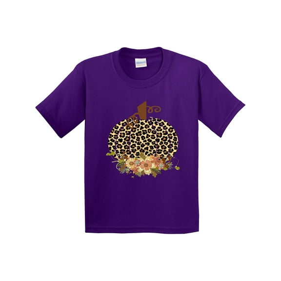 Inktastic Cheetah Print Pumpkin Youth T-Shirt