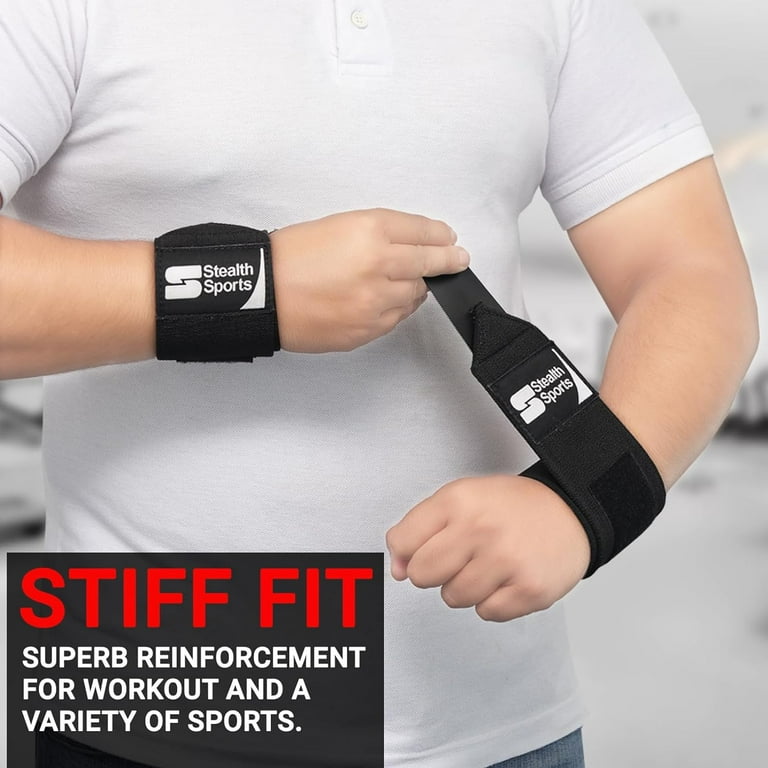 Stealth Sports Weight Lifting Wrist Wraps – 18” Cotton Wrist