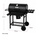 thumbnail image 2 of Asador tipo Barril a Carbón INMATMEX Negro con Tapa  Termómetro Ventilación Ajustable y Cenicero., 2 of 5
