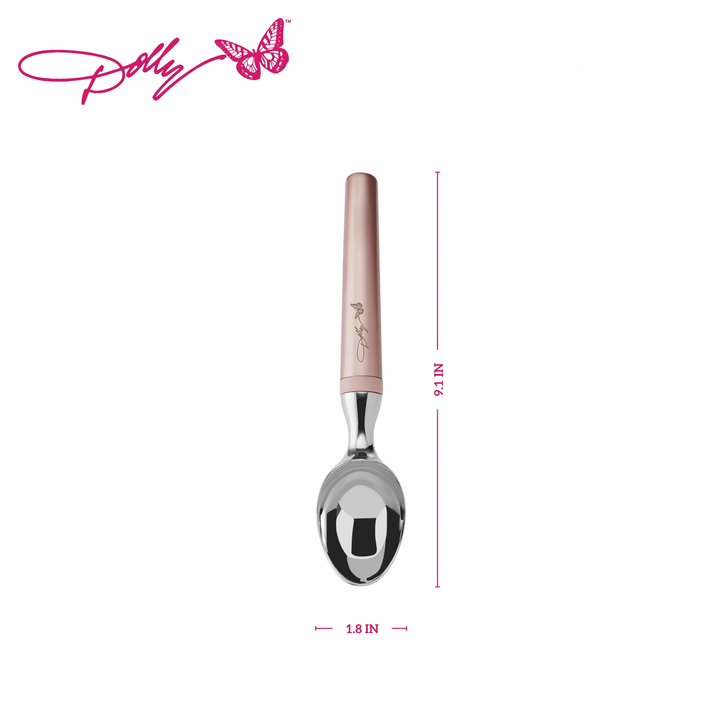 Dolly Parton Stainless Steel Ice Cream Scoop, Blush
