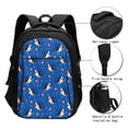 thumbnail image 3 of Pofeuu Cute Shark Cartoon Print Storage Laptop Backpack with USB Charging Port[Water Resistant] College Computer Bookbag Fits, 3 of 7