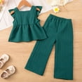 thumbnail image 4 of Toddler Girl Clothes, 2Pcs Baby Girl Summer Outfits Sleeveless Bow Knot Tank Shirts Tops + Shorts Clothing Sets 1-5T Girls Summer Set 2-7 Years,5-6 Years, 4 of 6