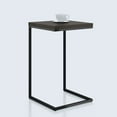 Mainstays CShape Metal End Table, Espresso/Black Finish