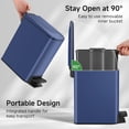 thumbnail image 3 of Bote de basura TIPGO Slim de 6 l/1.6 galones con tapa de cierre suave, color azul marino, 3 of 6