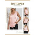 thumbnail image 4 of HOTAPEI Womens Tank Top Satin V Neck Summer Tops Basic Sleeveless Tops White Casual Vest, 4 of 6