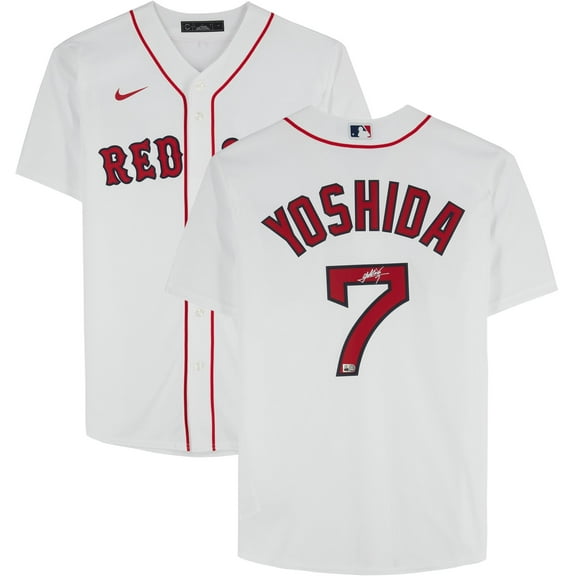 Masataka Yoshida Boston Red Sox Autographed White Replica Jersey with Name on Back - Fanatics Authentic Certified