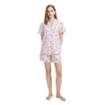thumbnail image 4 of GLOBAL Womens Pajama Set Short Sleeve PJs for Women cotton Pajamas Summer Sleepwear, 2-Piece, Sizes S to 3X, 4 of 6