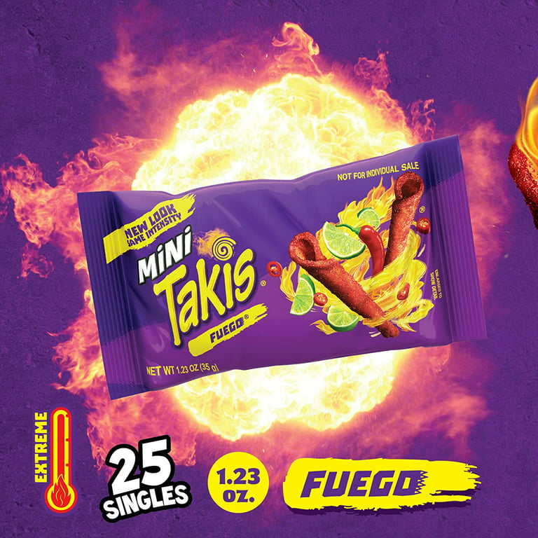  Takis Fuego Rolled Tortilla Chips, Hot Chili Pepper