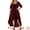 Burgundy, variant on DARING DIVA Plus Size Velvet V Neck Sequin Sleeve High Low Hem Dress 1X Burgundy