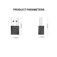 thumbnail image 4 of Riwesomey Inalámbrico USB Bluetooth Coche Bluetooth Mini Bluetooth Receptor Adaptador Música Altavoces inalámbricos Audio Paneles de instrumentos para automóviles Riwesomey VI004145-00, 4 of 5