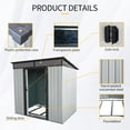 thumbnail image 3 of Remise de Rangement en Métal 6 Pi x 5 Pi - Remise Extérieure Verrouillable et Résistante aux Intempéries pour Jardin, Patio et Cour Arrière - Construction en Fer Durable avec Ventilation et Panneaux Transparents - Blanc et Noir, 3 of 9