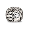 thumbnail image 1 of Geometric Storage Toy Bag Chair, Modern Retro Style Monochrome Triangular Shapes and Lines Art Print, Stuffed Animal Organizer Washable Bag, Large Size, Ivory and Charcoal Grey, by Ambesonne, 1 of 3