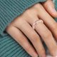 thumbnail image 5 of Anillos de oro rosa Anillos de boda para las mujeres Anillos de flores Anillos Geometría Tamaño 5 11, 5 of 6