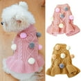 thumbnail image 2 of Dogs Sweater Dress With Bowtie Pets Dog Sweaters For Small Dogs Warm Ball Sweaters Skirt, 2 of 6