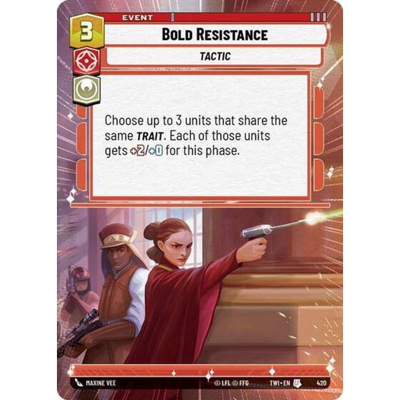 Star Wars: Unlimited Twilight of the Republic Uncommon Bold Resistance #420 (Hyperspace)