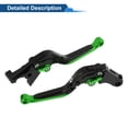 thumbnail image 5 of Palancas de freno y embrague cortas y largas únicas para Honda Rebel/CMX 500/300 2017-2021, palanca de freno ajustable de aleación de aluminio, mango negro extremo verde, 5 of 5
