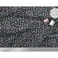 thumbnail image 2 of Soimoi Black Moss Georgette Fabric Diamond Geometric Print Sewing Fabric Yard 42 Inch Wide, 2 of 3