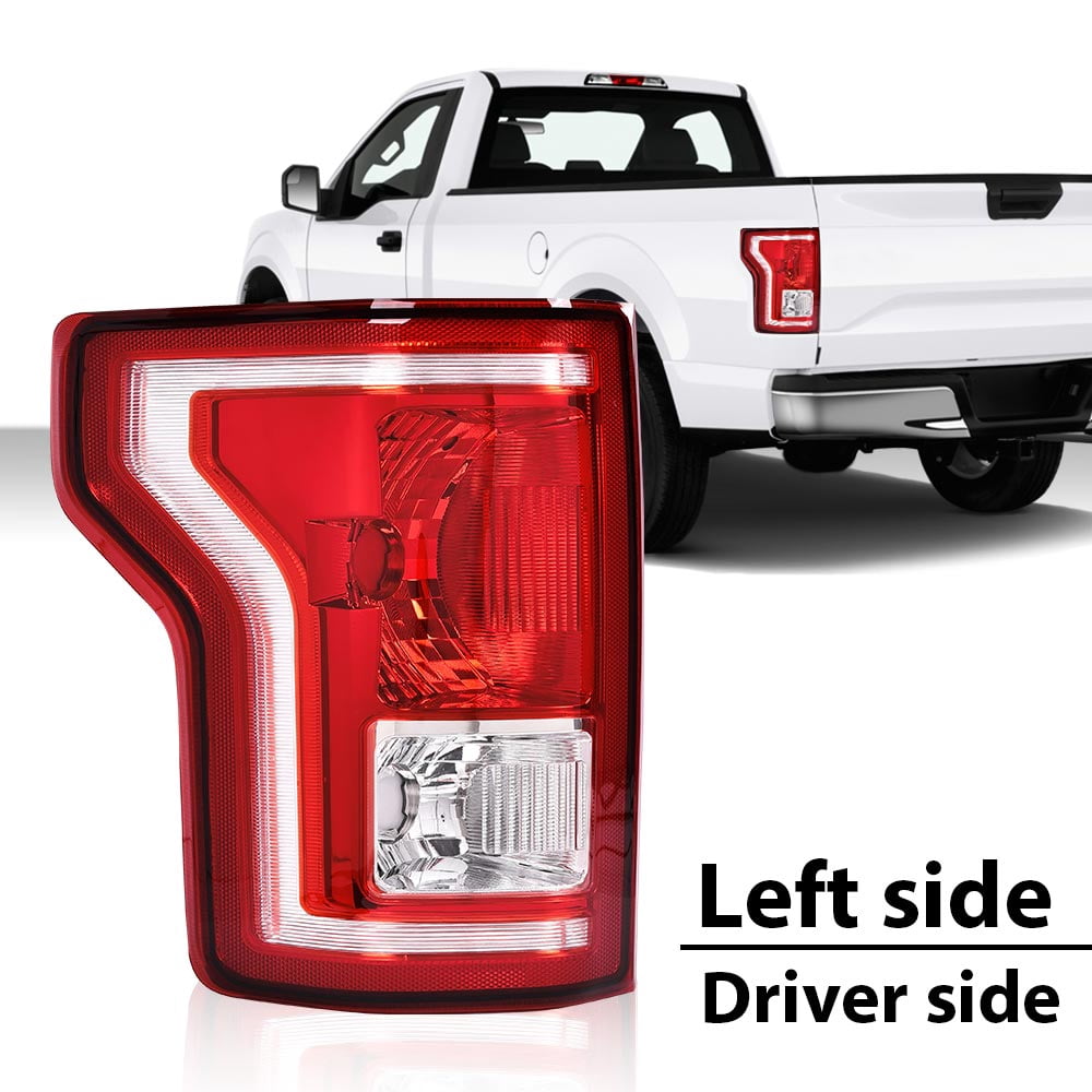PIT66 Halogen Tail Light Brake Lamp Red Left Driver Side Fit for 2016-2017 Ford F150 SSV/2015-2017 Ford F150