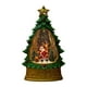 thumbnail image 1 of Bola de nieve navideña, árbol de Navidad, caja de música, adorno de escritorio con purpurina en espiral Papá Noel y renos, 1 of 9