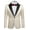 1 - Beige White, variant on Mens Floral Tux Blazer Suit Jacket Wedding Dinner Ceremony Luxury Tuxedo
