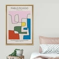 thumbnail image 3 of PixonSign Framed Canvas Print Wall Art Picasso Multicolor Geometric Line Art Abstract Shapes Illustrations Modern Art Decorative Minimal Relax/Calm for Living Room, Bedroom, Office - 24"x36" NATURAL, 3 of 5