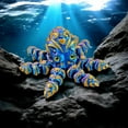 thumbnail image 2 of 3D Printed Toys,Adorable Blue Octopus Plush Toy with Embossed Patterns, Soft Stuffed Animal, Cute Collectible Gift for Kids and Adults, 8 Inch, 2 of 4