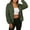 Green, variant on WREESH Womens Cropped Jacket Double Fuzzy Fleece Jacket Fall Winter Fashion Solid Color Short Coat Basic Long Sleeve Zip Up Jacket Lightweight Warm Outerwear Green
