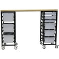 thumbnail image 3 of Mobile Workbench Storage Station w/Wood Top -11 StorSystem Trays-Grey, 3 of 3