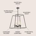 thumbnail image 3 of JONATHAN Y Hutson 4-Light 21" Iron Modern Angled LED Chandelier, Black, JYL9534A, 3 of 7