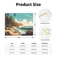 thumbnail image 2 of Naloa Coastal Palm Beach Print Canvas Bathroom Wall Art,Bathroom Wall Art Decoration, Canvas Poster Prints,Decorative Paintings for Living Room, Bathroom, Kids Room, 2 of 6