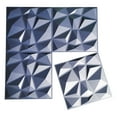 thumbnail image 3 of Art3d Blue Diamond Design 19.7 in. x 19.7 in. PVC 3D Wall Panel (12-Pack), 3 of 6