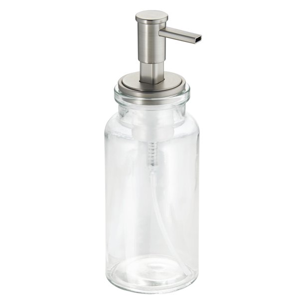 Better Homes Gardens Foaming Soap Dispenser 3 X 3 X 8 3 Clear Brushed Walmart Com Walmart Com