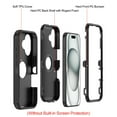 thumbnail image 6 of Hotpom Phone Case for iPhone 16 Plus Heavy Duty Shockproof Dustproof Case with Screen Protector tempered glass, Black/ Orange, 6 of 6