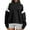 Dark Gray + White, variant on IDOPIP Womens Oversized Hoodies Fleece Sweatshirts Colour Block Panelling Long Sleeve Sweaters Pullover Tops