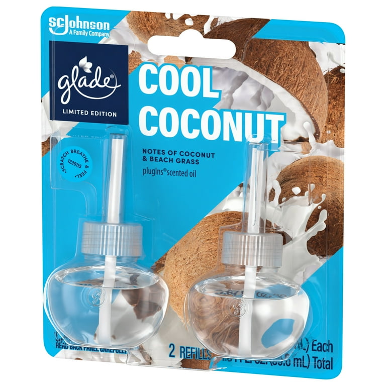 Glade Scented Oil Air Freshener Cool Coconut Limited Edition 1.34
