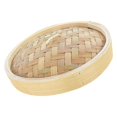 thumbnail image 1 of Kitchen Bamboo Steamer Basket Asian Food Dumpling Steamer 7.1inch Fish Rice Kitchen Cooking Lid, 1 of 9