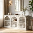 thumbnail image 3 of Fnova 63" Farmhouse Console Table, Wooden Entryway Table with 3-Tier Storage, Rectangular Sofa Table for Entrance, Hallway, Living Room, Behind Couch, 3 of 17
