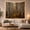 Misty Birches, variant on Autumn Birch Trees on a Forest Path with Golden Leaves, Peaceful Impressionist for Nature Lovers, Tranquil Forest Art Decor, Housewarming Gift, Tapestry Wall Hanging for Bedroom and Living Room